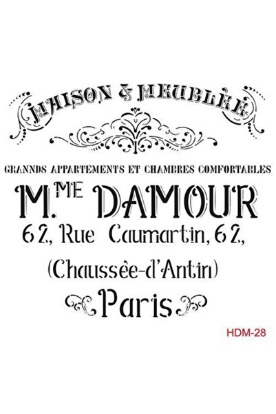 Cadence Home Decor Midi Stencil Boyama Şablonu 25x25 Cm. Hdm-28