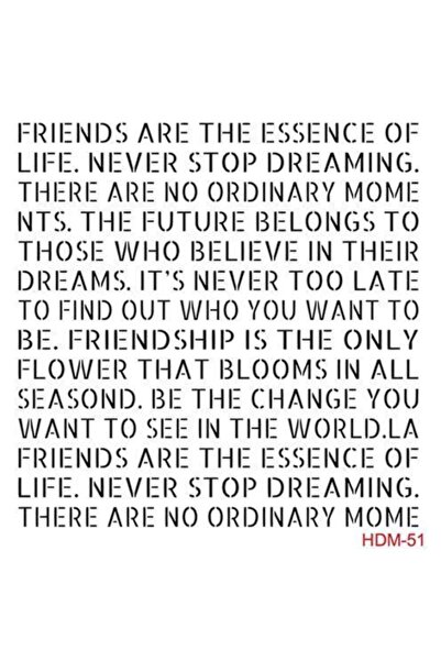 Cadence Home Decor Midi Stencil Boyama Şablonu 25x25 Cm. Hdm-51