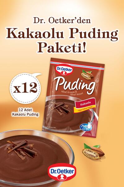 Dr. Oetker Puding Kakaolu 12'li