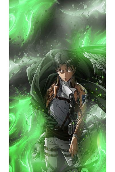 detayminant Levi Ackerman Attack On Titan Anime Notebook 1 Piece Special Design A4 Size 21*29 Cm Wired Striped