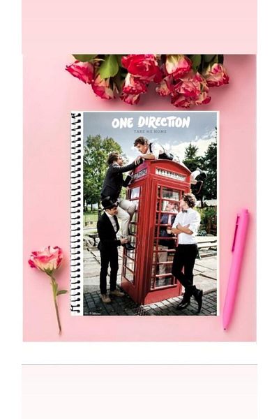 detayminant One Direction Anime Notebook 1 Piece Special Design A4 Size Wired Striped Notebook 21*29 Cm