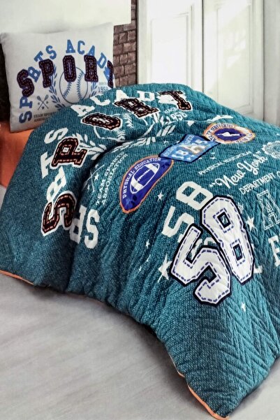 Kristal Set de lenjerie de pat matlasat pentru o persoană Sporty Mint - verde...