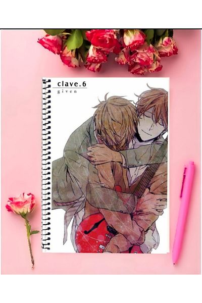 ROLLAS STORE Given (given) Anime Notebook 1 Piece Special Design A4 Size 21*29 Cm Wired Striped