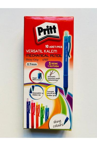 Pritt 0.7mm Shiny Grip 10 Pieces Versatile Tip Pen