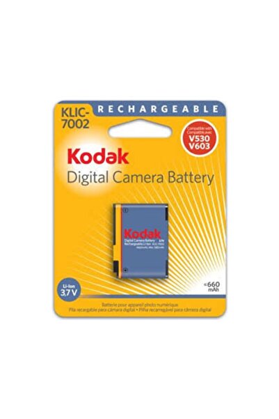 Kodak Klic-7002 %100 Batarya (DİKKAT ÜRÜN SADECE V530, V603 UYUMLUDUR)
