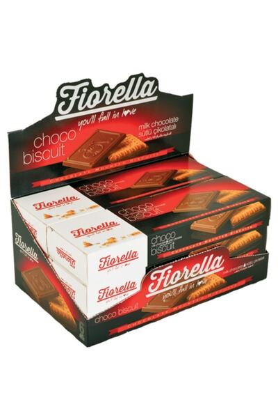 FIORELLA شوكوبيسكويت 68 جرام بسكويت شوكولاتة الحليب - 6 قطع (علبة واحدة)