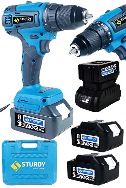 Sturdy Japon Technology Brushless Fırçasız Motor 58 V 8 Ah Çift Akülü Şarjlı ...