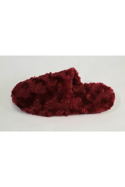BRGL Αντιολισθητικές βελούδινες παντόφλες Eva Sole Crushed Claret Red