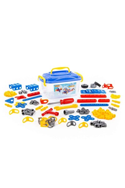 Polesie Toy Inventor Design Parts 2 Airplane 186 Pieces in One Lego Box