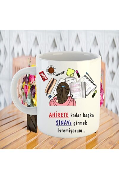 I Don't Want to Take Another Exam Until the Hereafter Mug + Daisy Necklace