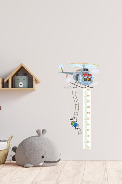 efekt reklam Elicopter Măsurător de înălțime Riglă Copii Cameră Bebeluș Tapet...