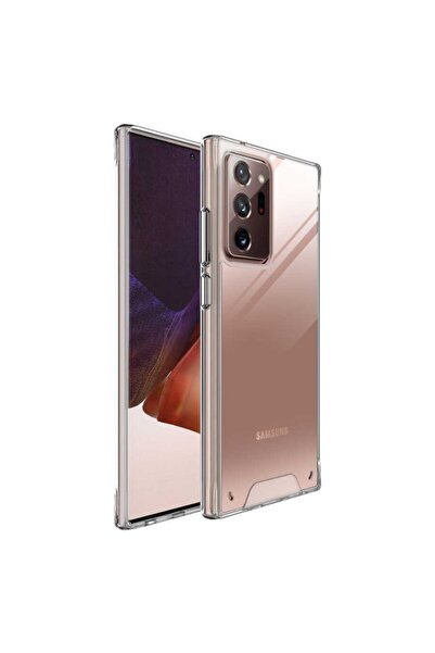 HopyKent Galaxy Note 20 Ultra Kılıf Şeffaf Darbe Emici Çelik Tuş Takımı Silik...