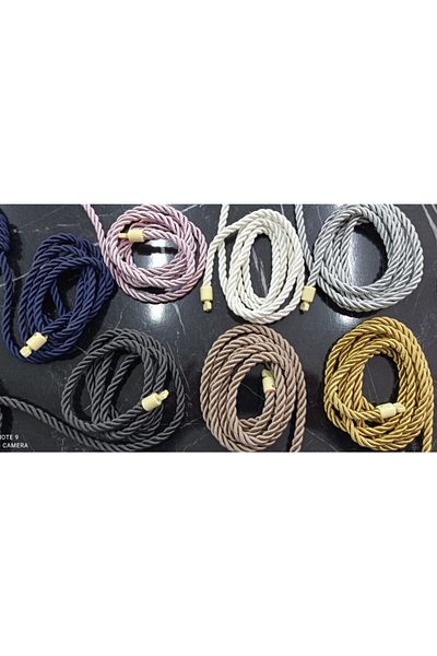 serART Anthracite Blank Rope Cord Curtain Ceiling Laces - 1 Piece