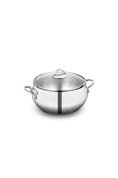 KORKMAZ Kor A1073 Chubby Deep Steel Pot 20x10 Cm 3.5 Liters