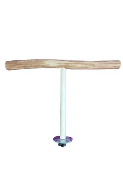Wooden Bird Sultan Parrot Natural Wood T Perch