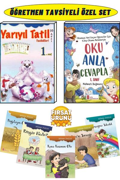Ata Yayıncılık 1.sınıf Yarıyıl Tatil+oku Anla Cevapla+çocukların Zevkle Okuya...