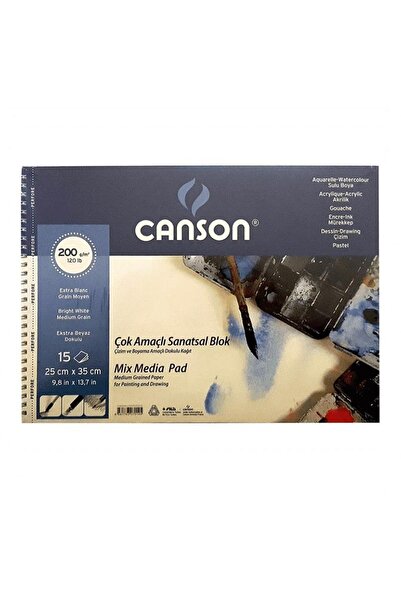 Genel Markalar Marka: Canson 25x35 15 Yp Çok Amaçlı Resim Blok 200 Gr Kategori: Defterler