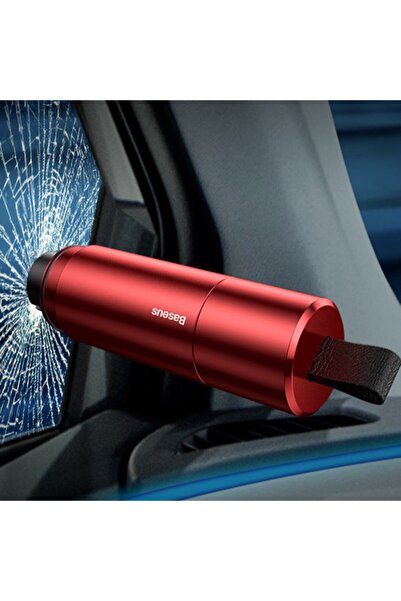 Baseus Araç Pencere Camı Ve Emniyet Kemeri Kesici Sharp Tool Safety Hammer