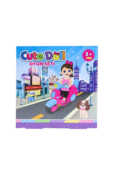 MEGA Sevimli Bebek Motorsikletli Koyu Pembe Kasklı