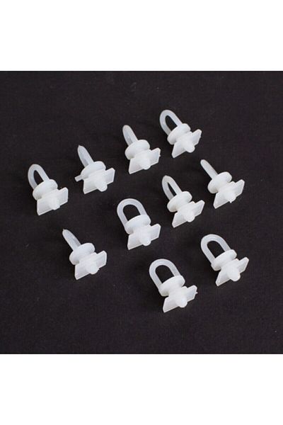 gördur White Stopper Screw Curtain Button 20 Pieces