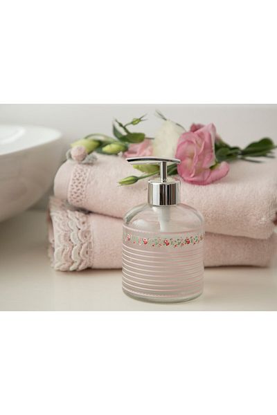 English Home Διανομέας υγρού σαπουνιού μπάνιου Allure Rosa Glass Ασημί