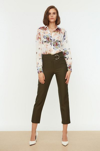 Trendyol Collection Hose - Khaki - Zigarettenschnitt