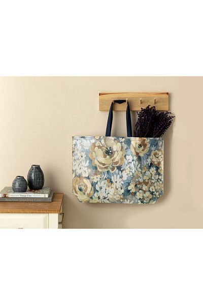 English Home Roses Shopping Bag 54,5x38 Cm Blue
