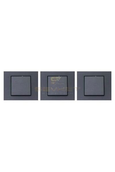OVİVO Grano Smoked Switch 3 Pack (Frame Included)