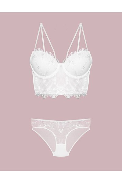 Nurteks Red Lace Underwire Padded Bra Set