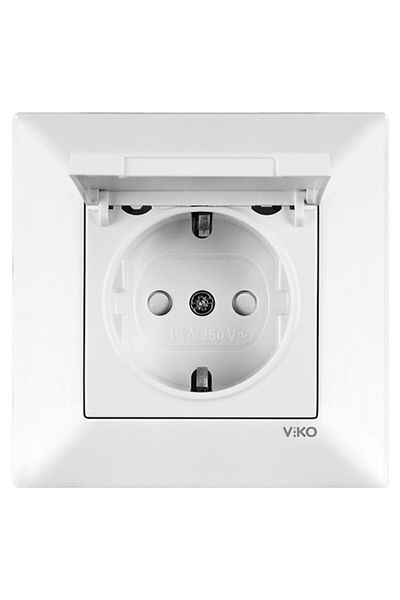 VİKO Merdian 12 Pieces Covered Multi-Grounded Socket Framed
