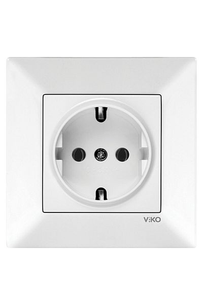 VİKO Meridian 12 Pieces Grounded Socket - Framed