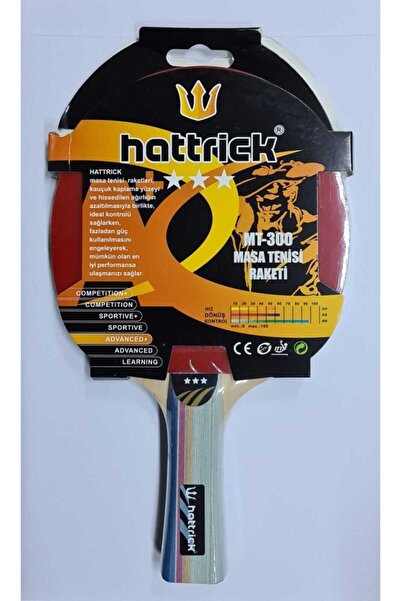 Hattrick Mt-300 Ittf (uluslararası Tenis Federasyonu) Onaylı Vakumlu Ambalajlı Masa Tenisi Raketi 1 Adet