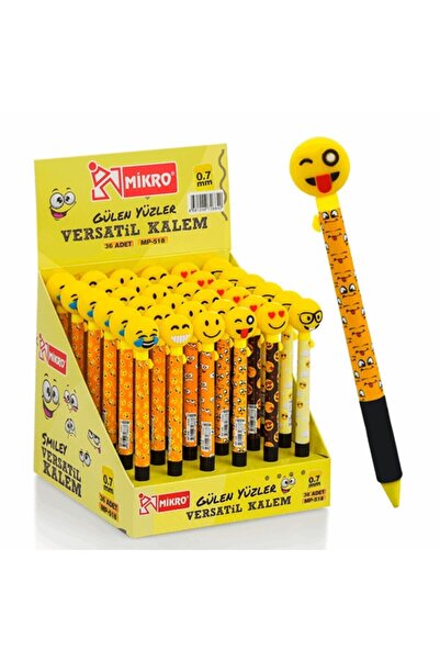 Mikro Sevimli Emojiler Figürlü 0.7 Uçlu Kalem (1 Adet)