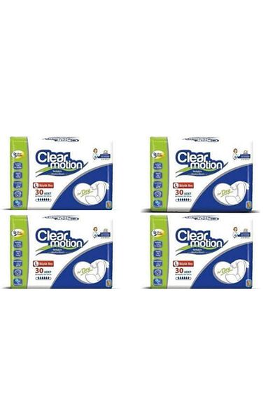 CLEAR MOTION 30 Pack Large Size Adult Patient Diapers - X 4