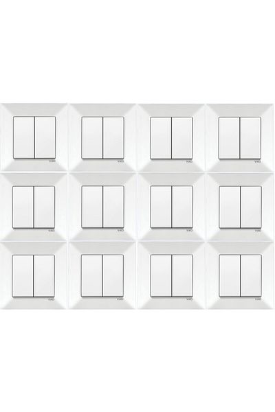 VİKO Meridian 12 Pieces Commutator with Double Switch Frame