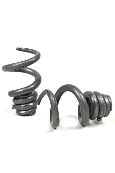 Binbirreyon Rustik Perde Borusu Başlığı 2 Adetli Set Spiral Çelik 19mm Kd014