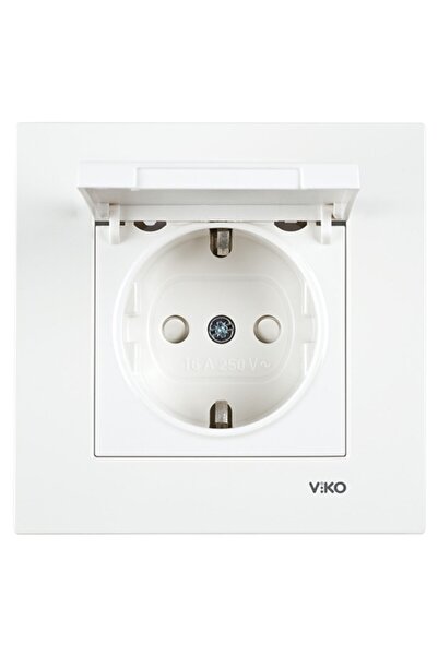 VİKO Karre 12 قطعة مقبس مؤرض مغطى بإطار