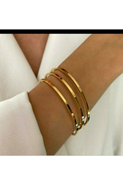 Loyal Kadin Çelik Paslanmaz 3lü Ajda Bilezik Seti