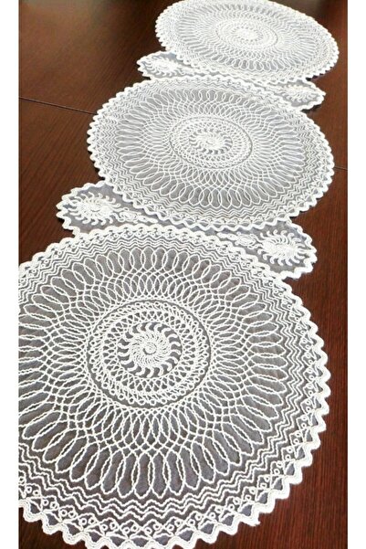 ZeynoÇeyiz Amerikan Servis Supla Ve Runner Seti 6 Kişilik Yemek Sunum Seti