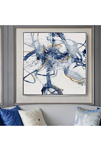 Markazip Gümüş Metal Çerçeveli Kanvas Tablo Kod: Lk438-g-2