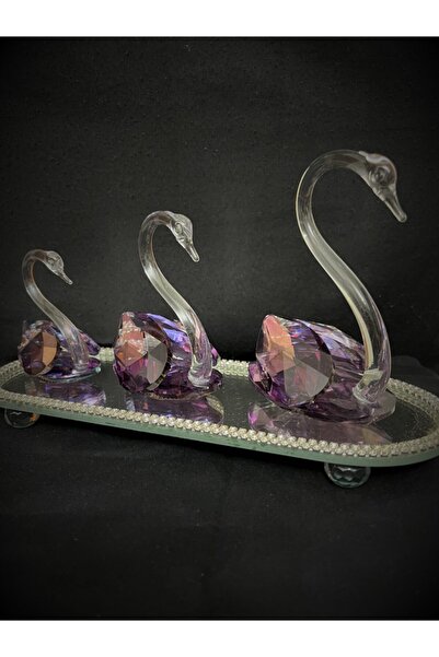 ÖZ KRİSTAL DESİGN Üçlü Kuğu Set ( 6*7 - 8*9 - 10*12 )