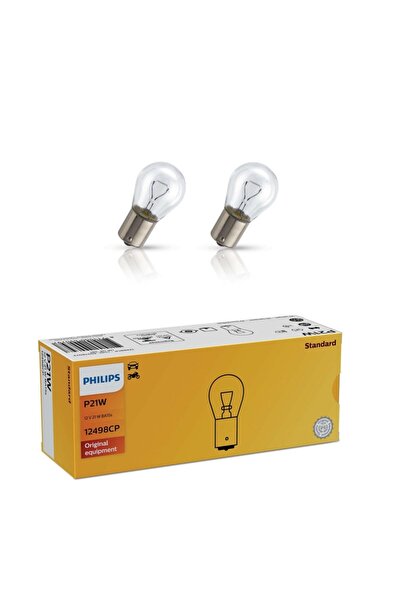 Philips (2 Adet) 12v P21w Sinyal Ampulü (93) 12498 Cp Standart Ean- 871150049...