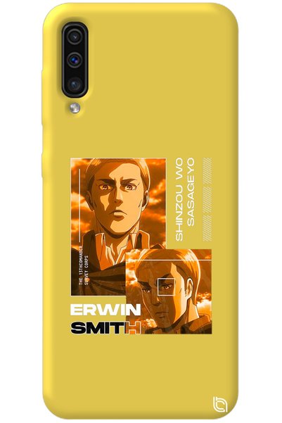 WANNA PROTECT Samsung Galaxy A70 Yellow Premium Velvet Inside Attack on Titan...
