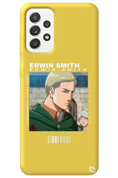 WANNA PROTECT Samsung Galaxy A52 Yellow Premium Velvet Inside Attack on Titan...