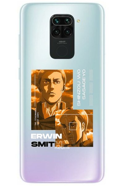 WANNA PROTECT حافظة هاتف Xiaomi Redmi Note 9 Attack On Titan Erwin من السيليك...
