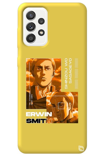 WANNA PROTECT Samsung Galaxy A52 Yellow Premium Velvet Inside Attack on Titan...