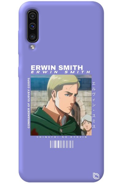 WANNA PROTECT Samsung Galaxy A70 Lilac Premium Velvet Attack on Titan Erwin P...