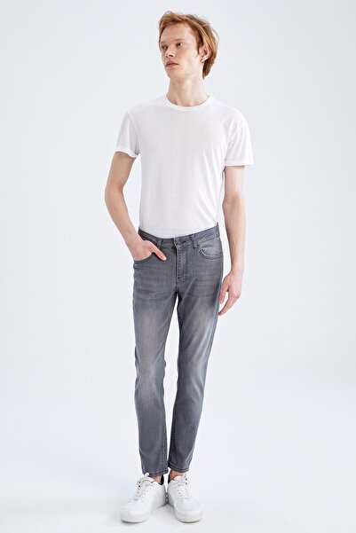 DeFacto Super Skinny Normal Bel Dar Paça Geri Dönüşümlü Jean Pantolon
