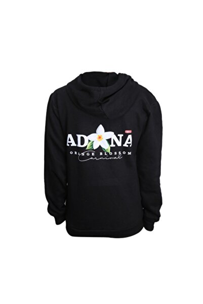 Portakal Çiçeği Siyah Sweatshirt