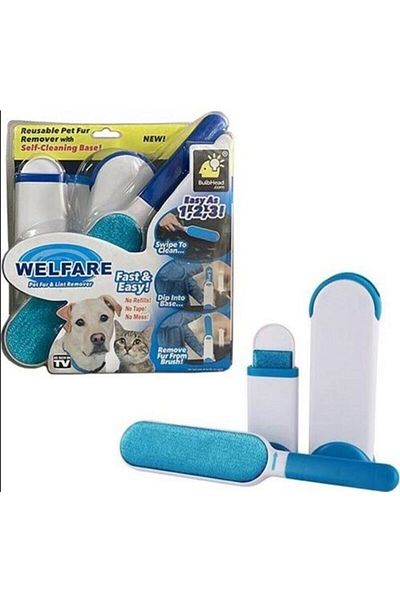 CMT 2-Piece Blue Feather Dust Cleaner Brush Set - Vacuum Packaged